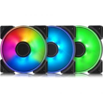 Set 3 ventilatoare Fractal Design Prisma AL-12/PWM, RGB, 120mm