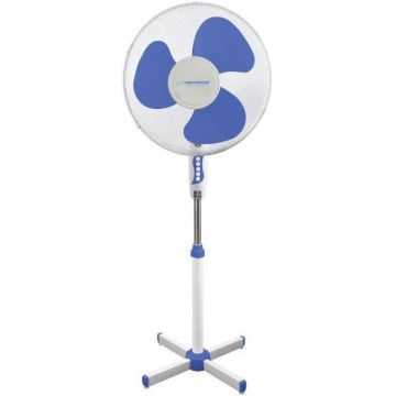 Ventilator cu picior Esperanza EHF001WB, 50W (Alb/Albastru)