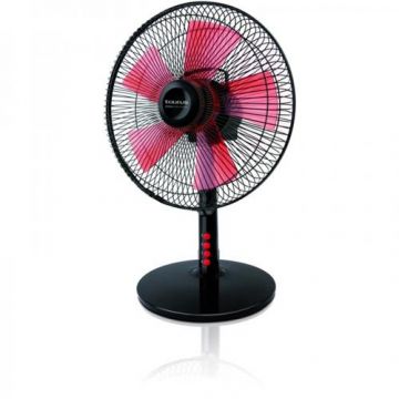 Ventilator de birou Taurus Boreal 12 Elegance, 40 W, 3 viteze, 40 cm (Negru/Rosu)