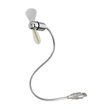 Ventilator flexibil pentru laptor Hama, USB, afisare ceas