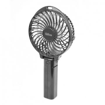 Ventilator manual pliabil Qilive, 2000 mAh, Negru