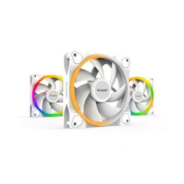 Set 3 ventilatoare be quiet! LIGHT WINGS WHITE, 120mm, PWM, ARGB (Alb)