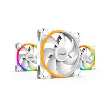 Set 3 ventilatoare be quiet! LIGHT WINGS WHITE, 140mm, PWM, ARGB (Alb)