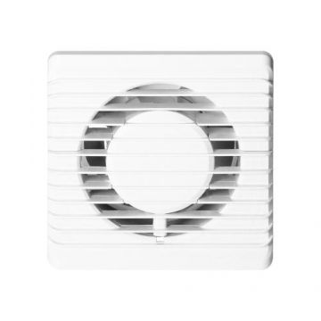 Ventilator baie VIRONE BF-100/S, 8 W, 93 m³/h, 2400 rpm, 100 mm, montare in perete, silentios (Alb)