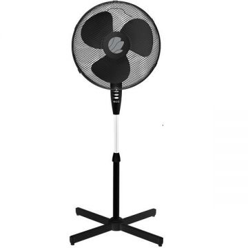 Ventilator cu picior ECG FS 40A negru, 50W, 40cm, 3 viteze, silentios