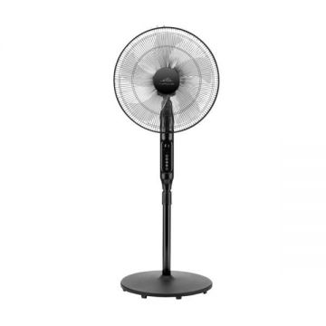 Ventilator cu picior Eta Naos 2607, 50 W, 4 viteze, timer, telecomanda, negru