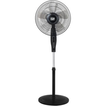 Ventilator cu picior Star-Light FTRW-60BL, 60 W, 3 viteze, 40 cm diametru, Touch Control, Mod somn, Timer,  Telecomanda, Negru