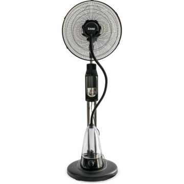 Ventilator cu pulverizare apa si telecomanda Zass ZMF 04, 70 W, Negru