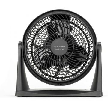 Ventilator de masa/perete Taurus ICE BRISE MINI, 30W, 25 cm diametru, 2 viteze, 3 lame, inclinabil 90°, suspendat pe perete, 28x13x28cm.Negru