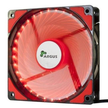 Ventilator Inter-Tech L-12025, 120mm, 1200 RPM, Rosu