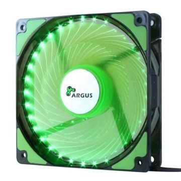Ventilator Inter-Tech L-12025, 120mm, Green LED , 1200 RPM, Verde