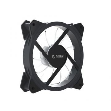 Ventilator Orico CSF-2SY-4P, 120mm, iluminare RGB (Negru)