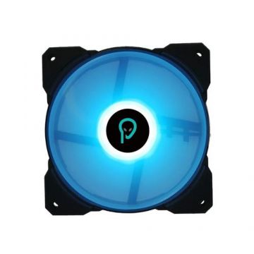 Ventilator Spacer PC 120x120x25 mm SPFC-120-4P-BL, rulment hydraulic, 74 CFM, conector 4-pin, led albastru