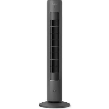 Ventilator turn PHILIPS CX5535/11, 3 trepte viteza, 40W, Telecomanda, Negru