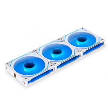 Set 3 ventilatoare Lian Li UNI Fan SL Infinity 120, ARGB, PWM, 120mm, modular, Alb