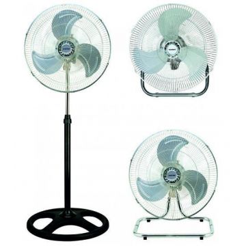Ventilator 3 in 1 Albatros V45 Trio, 70W, 3 Viteze, 45 cm (Negru/Argintiu)