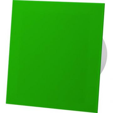 Ventilator baie dRim S, Panou schimbabil din plexi, Super Silent, Debit 140 mc/h, Ø125, Green