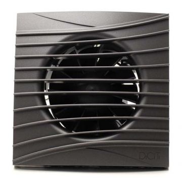 Ventilator baie SILENT 5C, Super Silent, Clapeta antiretur, Motor Long Life 40000h, Debit 180mc/h, Ø125mm, Gri