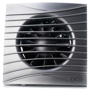 Ventilator baie SILENT 5C, Super Silent, Clapeta antiretur, Motor Long Life 40000h, Debit 180mc/h, Ø125mm, Gri