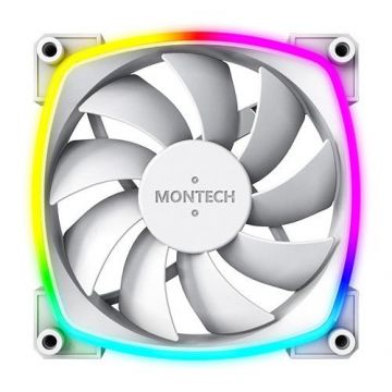Ventilator Montech AX120, PWM, ARGB, 120 mm, Alb