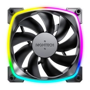 Ventilator Montech AX120, PWM, ARGB, 120 mm, Negru