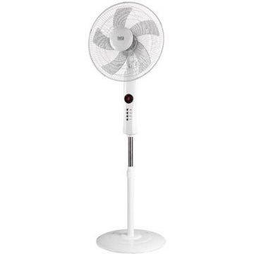 Ventilator cu Picior si Telecomanda TSA8024 50W 3 Viteze Oscilatie 90 Grade Functie Timer Alb