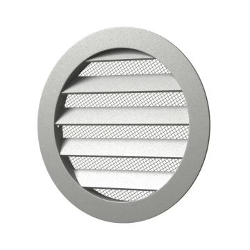 Grila ventilatie rotunda Ø160mm exterior Ø185mm, Aluminiu