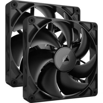 Kit 2 ventilatoare Corsair iCUE LINK RX140, 140mm, 1700 rpm, PWM (Negru)