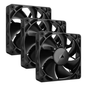 Kit 3 ventilatoare Corsair iCUE LINK RX120, 120mm, 2100 rpm, PWM (Negru)