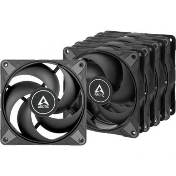Pachet 5 Ventilatoare Arctic Cooling P12 Max, PWM, 120 mm, 3300 rpm (Negru)