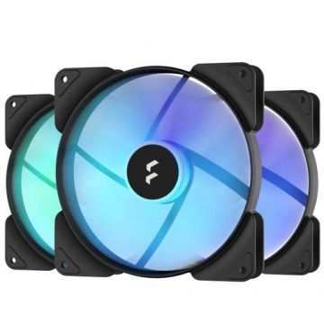 Set 3 ventilatoare Fractal Design Aspect 14 RGB PWM, 140mm, 1700 rpm (Negru)