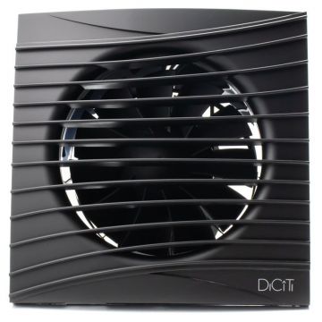 Ventilator baie SILENT 5C Matt Black, Super Silent, Clapeta antiretur, Motor Long Life 40000h, Debit 180mc/h, Ø125mm , Matt Blac