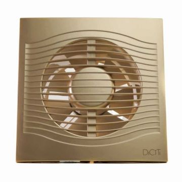 Ventilator baie SLIM 4C Ø100, Super Silent, Clapeta antiretur, Garantie 5 ani, Motor Long Life 40000h, Debit 90mc/h, Champagne