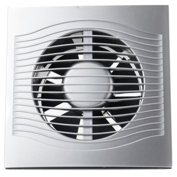Ventilator baie SLIM 5C Ø125, Super Silent, Clapeta antiretur, Garantie 5 ani, Motor Long Life 40000h, Debit 140mc/h, Gray Metal