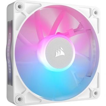 Ventilator Corsair iCUE LINK RX120 RGB, iluminare RGB, 120mm, 2100 rpm, PWM (Alb)