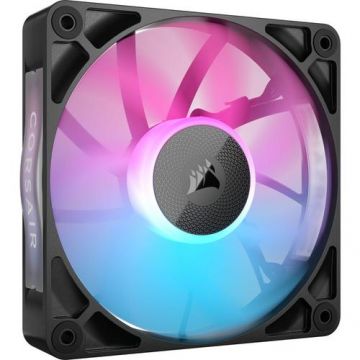 Ventilator Corsair iCUE LINK RX120 RGB, iluminare RGB, 120mm, 2100 rpm PWM, Extension Kit (Negru)