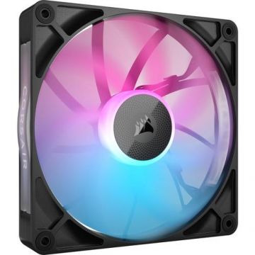 Ventilator Corsair iCUE LINK RX140 RGB, iluminare RGB, 140mm, 1700 rpm, PWM (Negru)