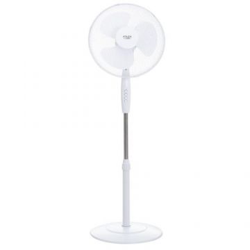 Ventilator de birou Adler AD 7323, diametru 23 cm, 45W, 3 setari de viteza, Unghi ajustabil, Alb