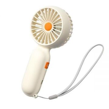 Ventilator portabil de mana, 5 trepte ventilatie, incarcare Usb-C, alb