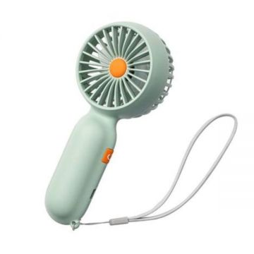 Ventilator portabil de mana, 5 trepte ventilatie, incarcare Usb-C, verde