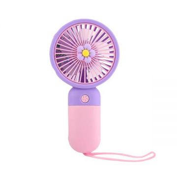 Ventilator portabil de mana, incarcare Usb, roz