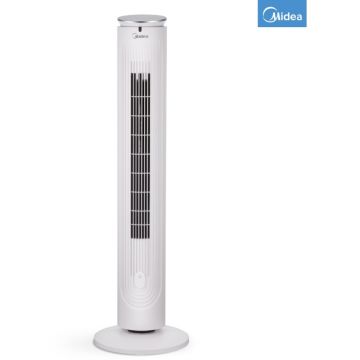 Ventilator turn Midea cu aromaterapie incorporata, 5 viteze, Control cu ​​panou tactil, Led