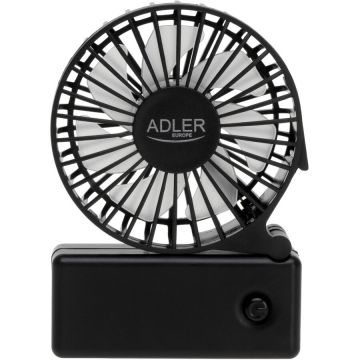 Mini Ventilator Portabil AD 7336 Diametru 6.5CM Alimentare Baterii Negru