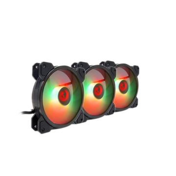 Set 3 ventilatoare Redragon F009 120mm iluminare aRGB