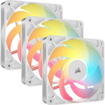 Set ventilatoare Corsair RS120 Reverse, ARGB, 3x 120mm (Alb)
