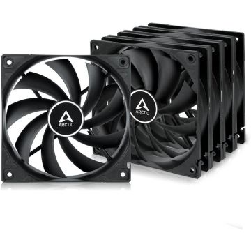 Set Ventilatoare F12 PWM 230 - 1350Rpm 5 Bucati Negru