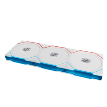 Set ventilatoare Lian Li UNI FAN TL, iluminare aRGB, PWM, Reverse Blade,  120mm, 3 bucati (Alb)