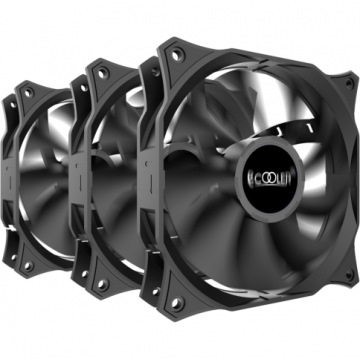 Set x3 Ventilator Carcasa  DN-120 3-IN-1 120mm Negru