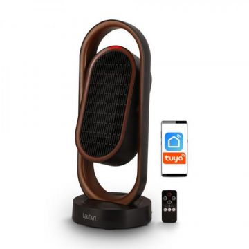 Ventilator 2in1 Lauben Smart Fan&Heater 1800BB, putere de incalzire 1800 W, pentru incaperi de pana la 20 m2, mod de racire, control prin telecomanda sau aplicatie mobila (Negru)