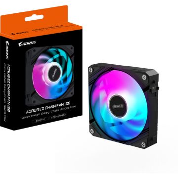 Ventilator AORUS EZ CHAIN FAN 120, case fan black, 120 mm